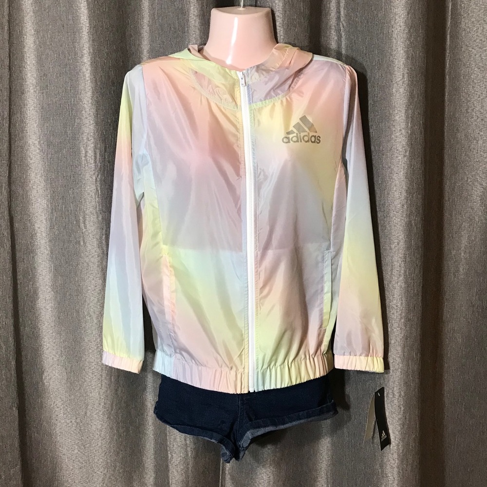 Adidas Girl’s Ap4490 Iridescence Wind Sport Jacket